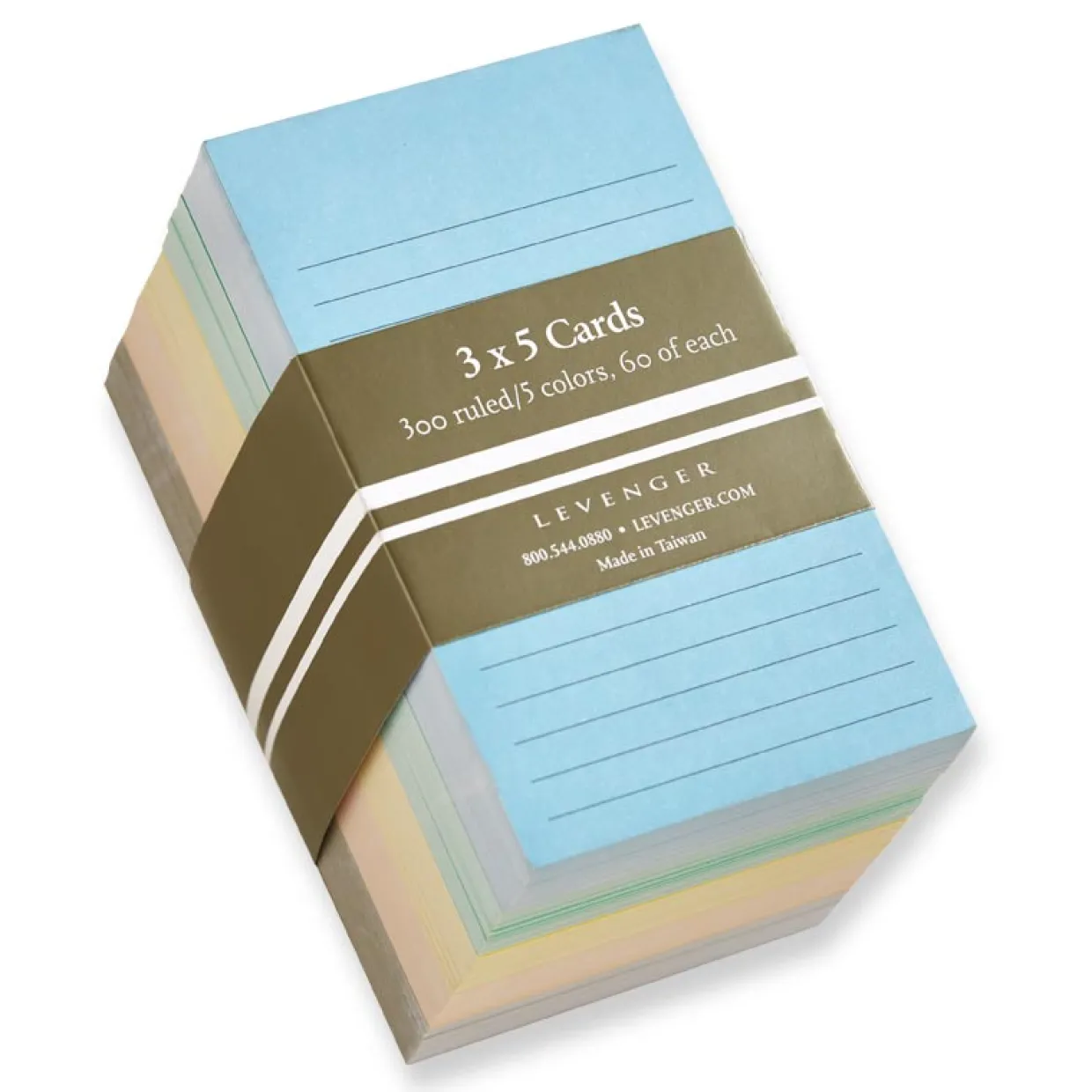 300 Multicolored 3 x 5 Cards