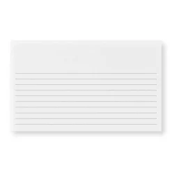 100 Personalized 3 x 5 Cards, Horizontal Ruled