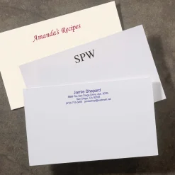 100 Personalized 3 x 5 Cards, Horizontal Plain