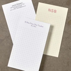 500 Personalized 3 x 5 Cards, Vertical Dot Grid