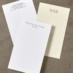 250 Personalized 3 x 5 Cards, Vertical Dot Grid