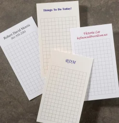 250 Personalized Wallet Cards, Vertical Grid