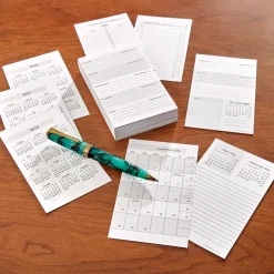 2026 Weekly and Monthly 3 x 5 Calendar Cards (set of 76)