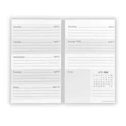 2026 Weekly and Monthly 3 x 5 Calendar Cards (set of 76)