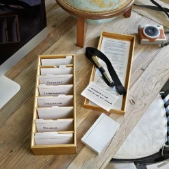 Bamboo Leitner Learning Box