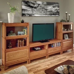 Barrister Bookcase Double Drawer Section