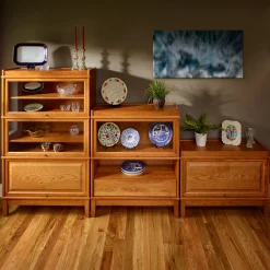 Barrister Bookcase Double Drawer Section