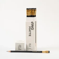 Blackwing Black Soft Pencils with Black Eraser (set of 12)