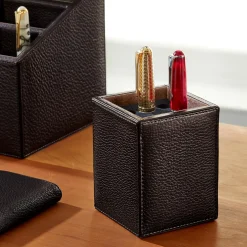 Bomber Jacket Leather Pen Cup
