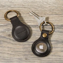 Bomber Jacket Leather Smart Tag Key Fob