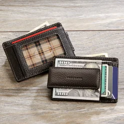Bomber Jacket RFID Money Clip Card Wallet