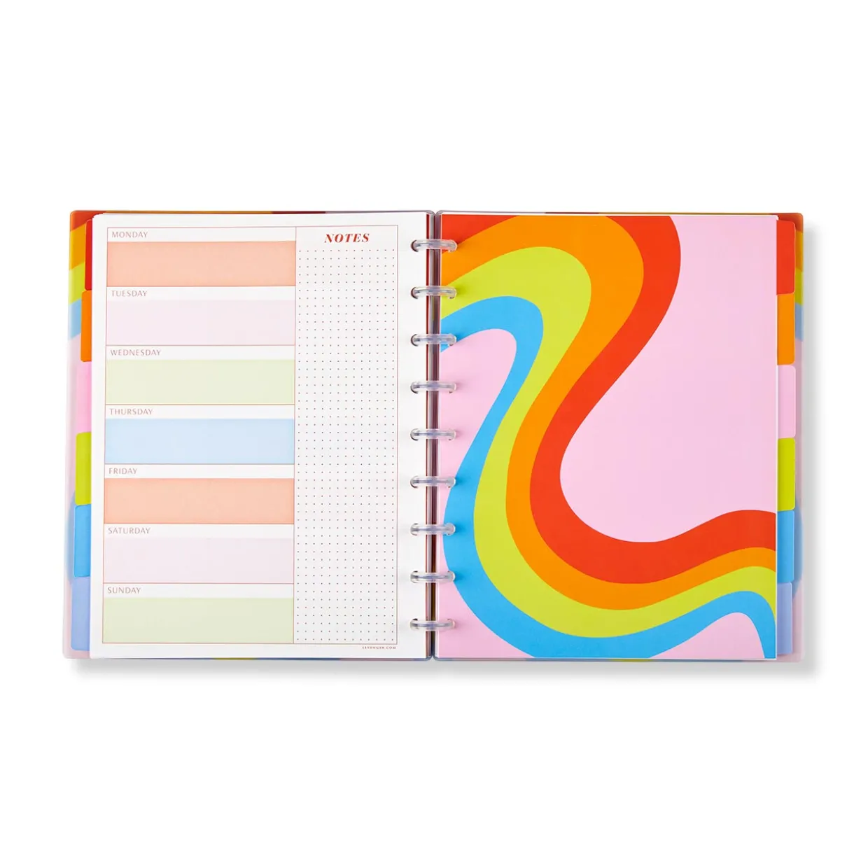 Circa Colorfull Weekly/Monthly Undated Agenda Notebook