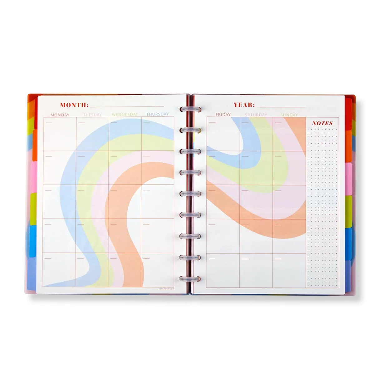 Circa Colorfull Weekly/Monthly Undated Agenda Notebook