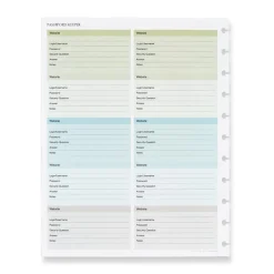 Circa Password Keeper Discbound Refill (25 sheets)