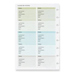 Circa Password Keeper Discbound Refill (25 sheets)