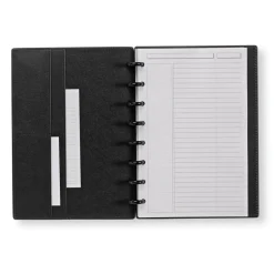 Circa Smooth Sliver Discbound Notebook with Pockets