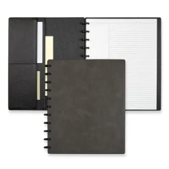 Circa Smooth Sliver Discbound Notebook with Pockets
