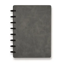 Circa Smooth Sliver Discbound Notebook with Pockets