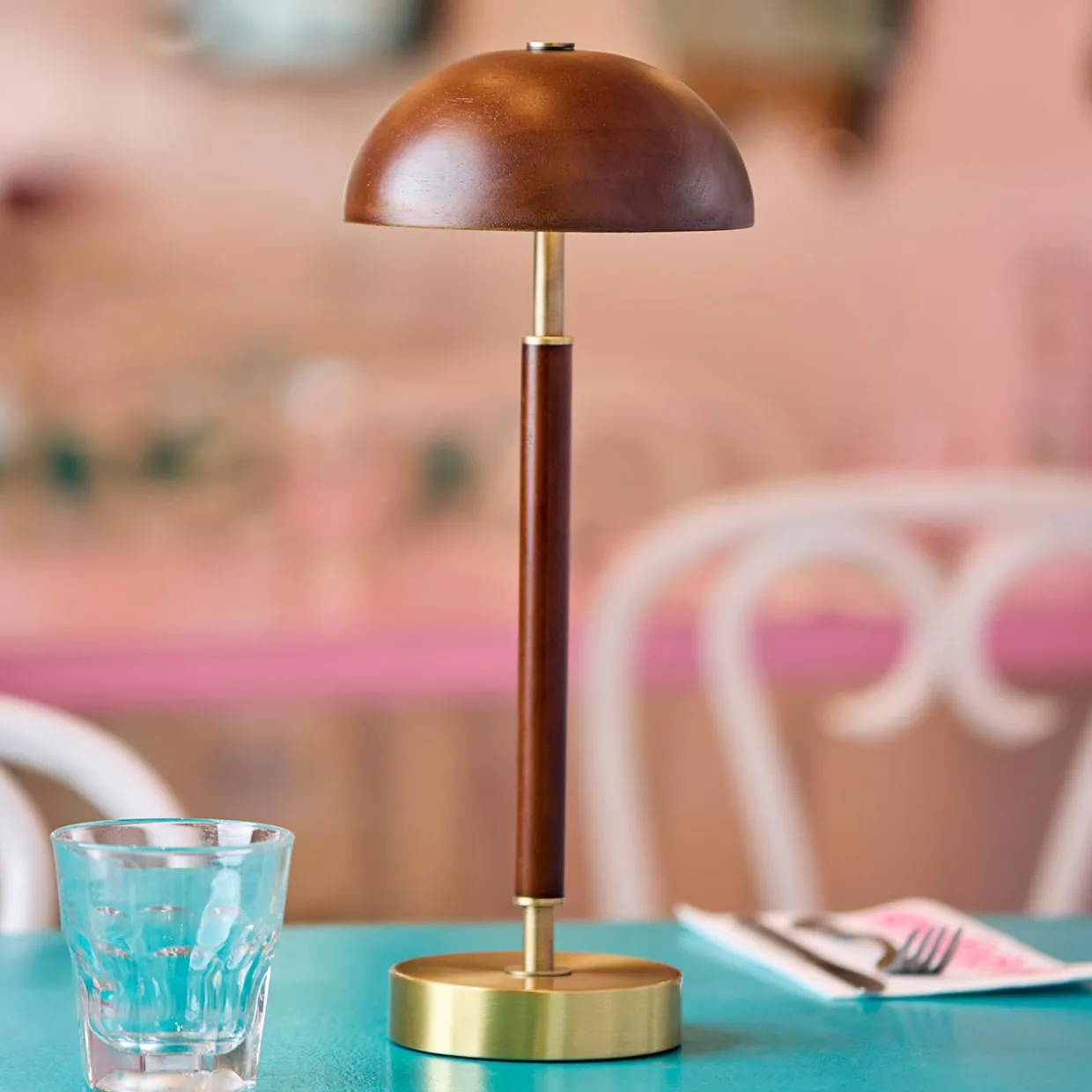 Cordless LED Retro Dome Lamp