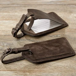 Dakota Leather Luggage Tag