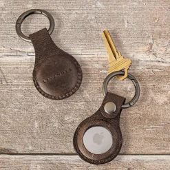 Dakota Leather Smart Tag Keychain