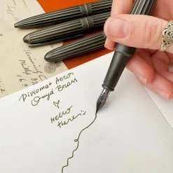 Diplomat Aero Stripes Oxyd Brass Fountain Pen