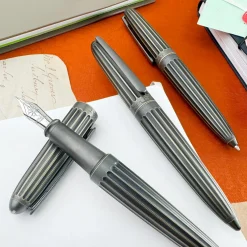Diplomat Aero Stripes Oxyd Brass Fountain Pen