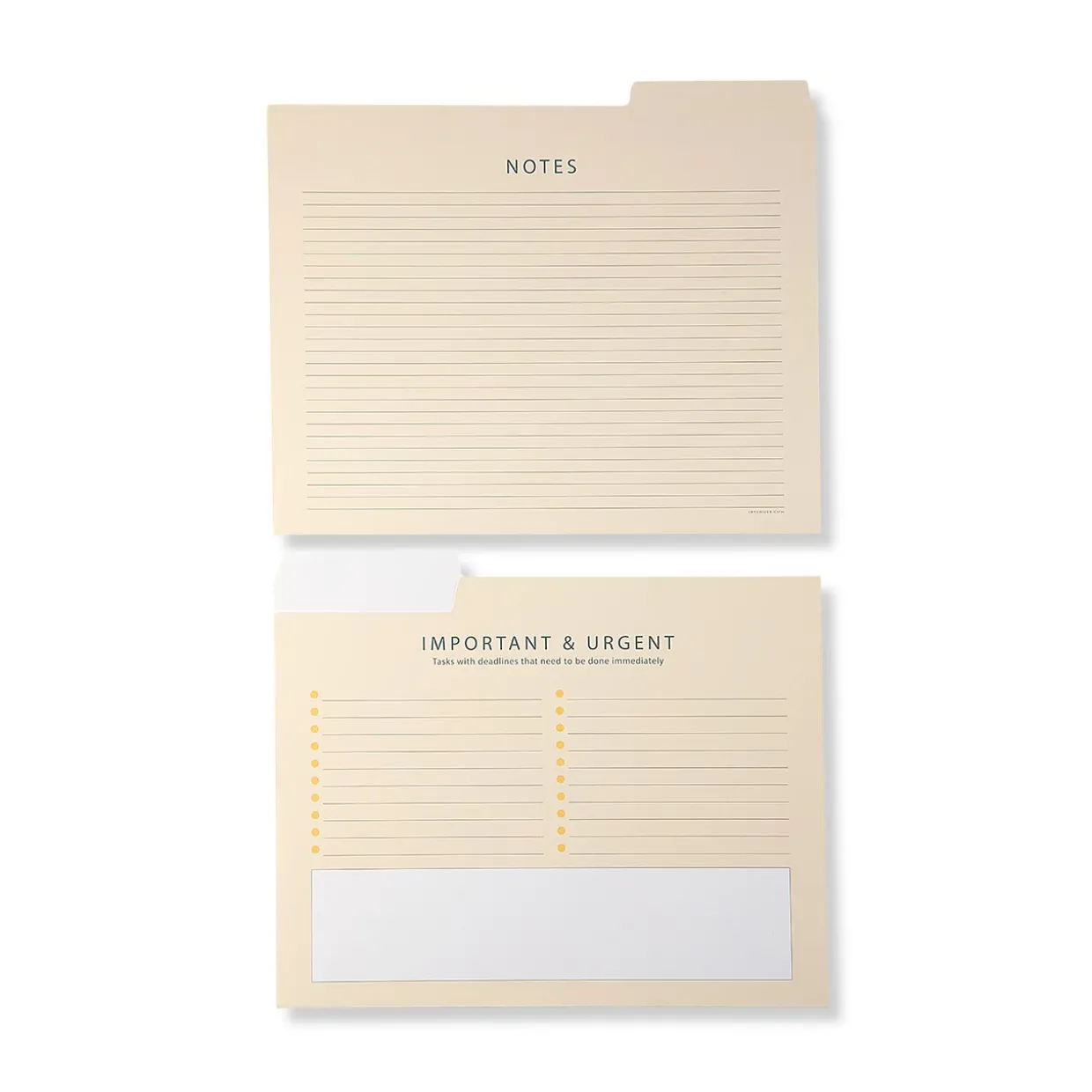Eisenhower Priorities Matrix File Folders (set of 6)