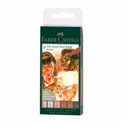 Faber-Castell Portrait Pitt Artist Brush Pens (set of 6)