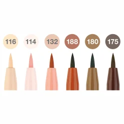 Faber-Castell Portrait Pitt Artist Brush Pens (set of 6)