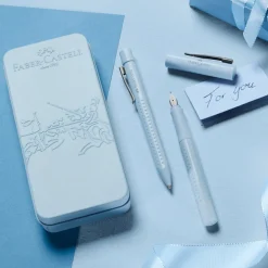 Faber-Castell Sky Blue Grip Pen Gift Set