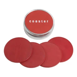 Leather Coasters with Tin Box