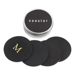 Leather Coasters with Tin Box