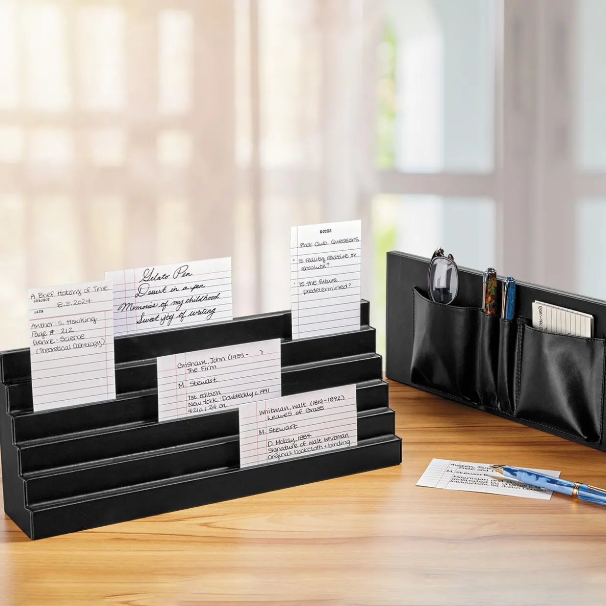 Leather Index Card Bleachers
