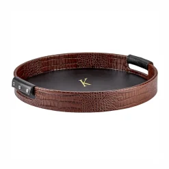 Leather Wrapped Bar Tray