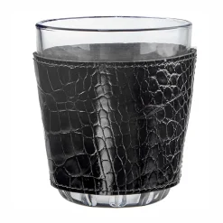 Leather Wrapped Glass Set