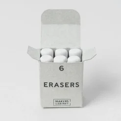 Makers Cabinet Ferrule Replacement Erasers (set of 6)