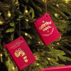 Mini Leather Ornaments: Merry Christmas