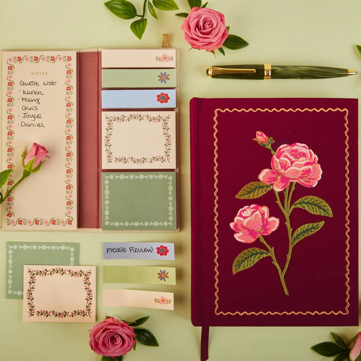 Rifle Paper Co. Delphine Sticky Note Folio