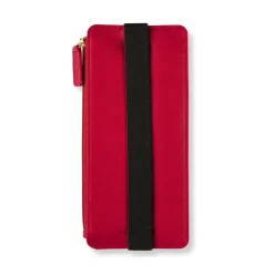 Smooth Leather Zip-Pocket Notebook Belt