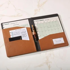 Tri-Pocket Leather Folder