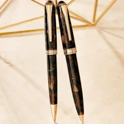 True Writer Slim Golden Dark Tortoise Pen