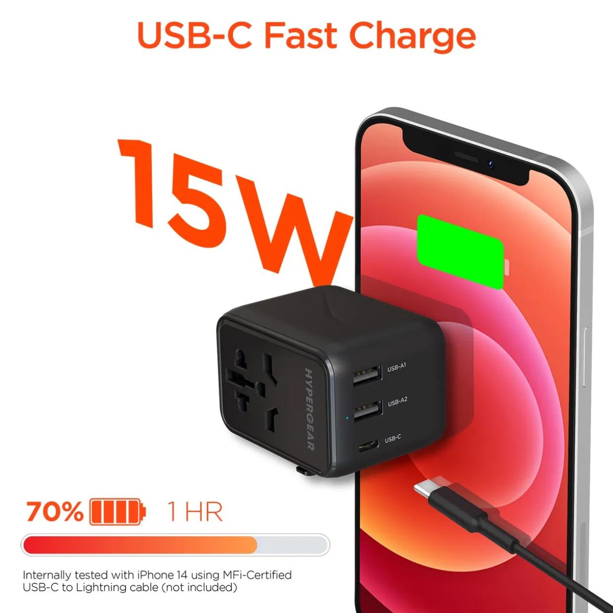 Universal Traveler Adapter with USB C